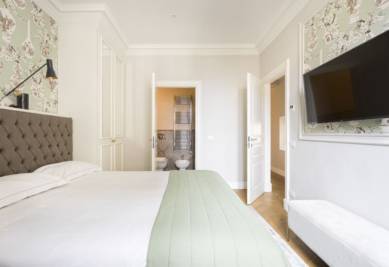 Palazzo Pazzi Vitali Luxury Apartments In Florence - Albizi Penthouse: Automne, chambre à coucher, Été, Hiver, Printemps