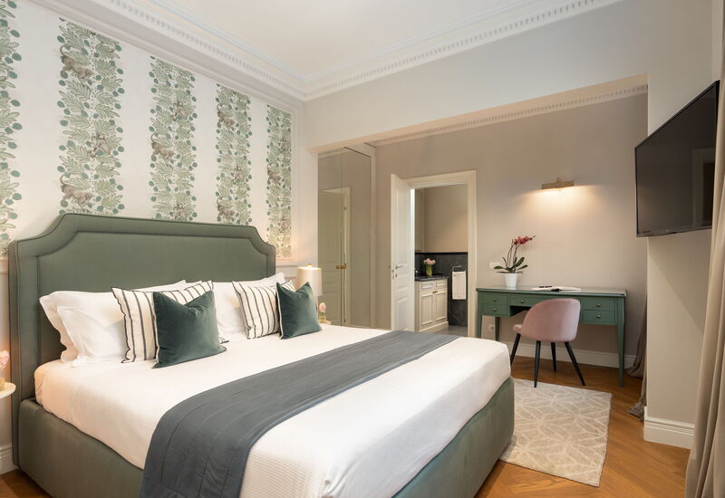 Palazzo Pazzi Vitali Luxury Apartments In Florence - Bargello Penthouse: Automne, chambre à coucher, Été, Printemps