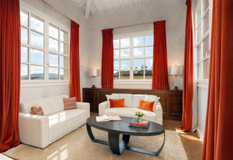 Palazzo Pazzi Vitali Luxury Apartments in Florence - Torretta Penthouse: Autumn, Living Room, Spring, Summer, Winter