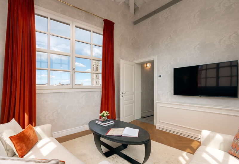 Palazzo Pazzi Vitali Luxury Apartments in Florence - Torretta Penthouse: Autumn, Living Room, Spring, Summer, Winter