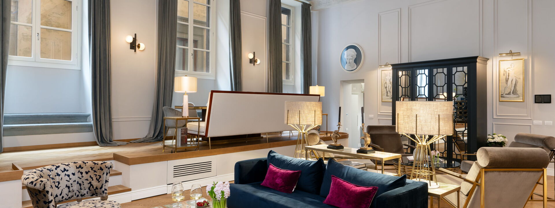 Pazzi Penthouse Luxury Apartment In Florence By Palazzo Pazzi Vitali: Frühling, Herbst, Sommer, Wohnzimmer