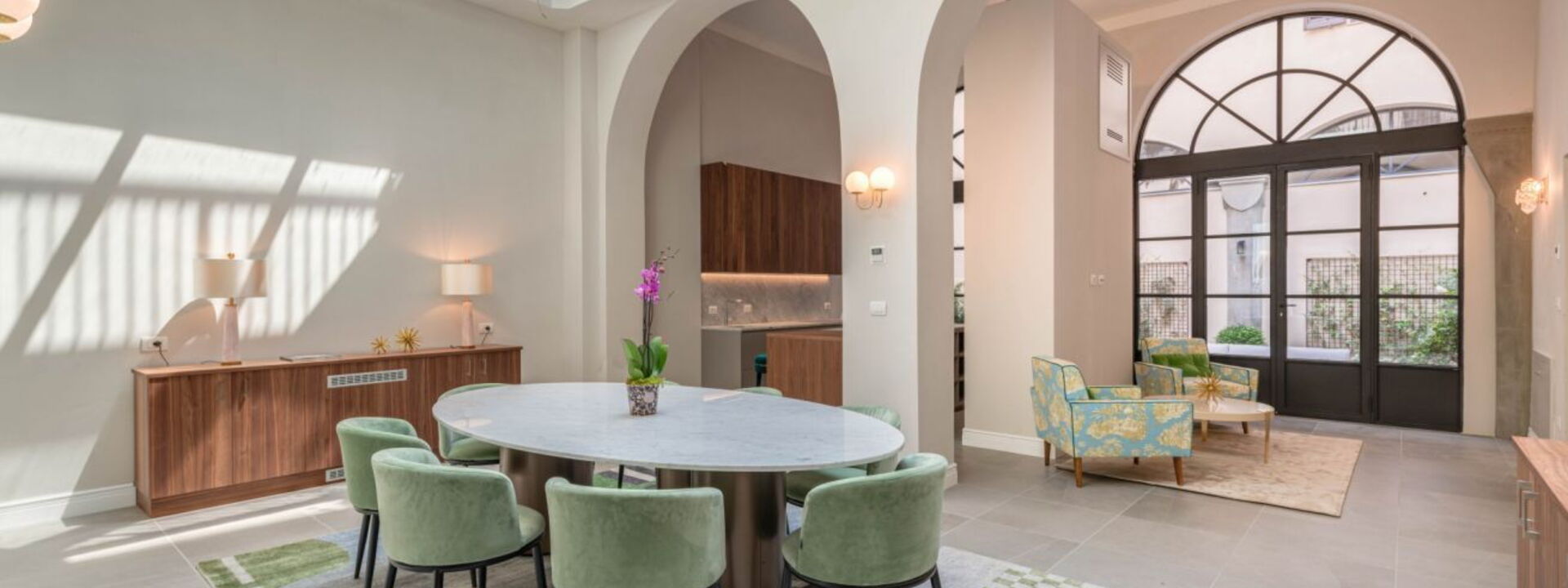 Duomo Penthouse Luxury Apartment In Florence By Palazzo Pazzi Vitali: Esszimmer, Frühling, Herbst, Sommer, Winter, Wohnzimmer