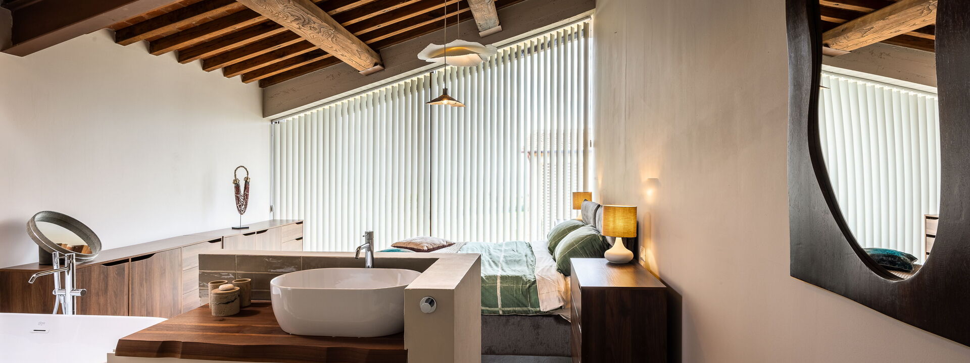 Melaiolo Modern Apartment With Pool, Montaione, Toscana: Autunno, Camera da letto, Estate, Primavera