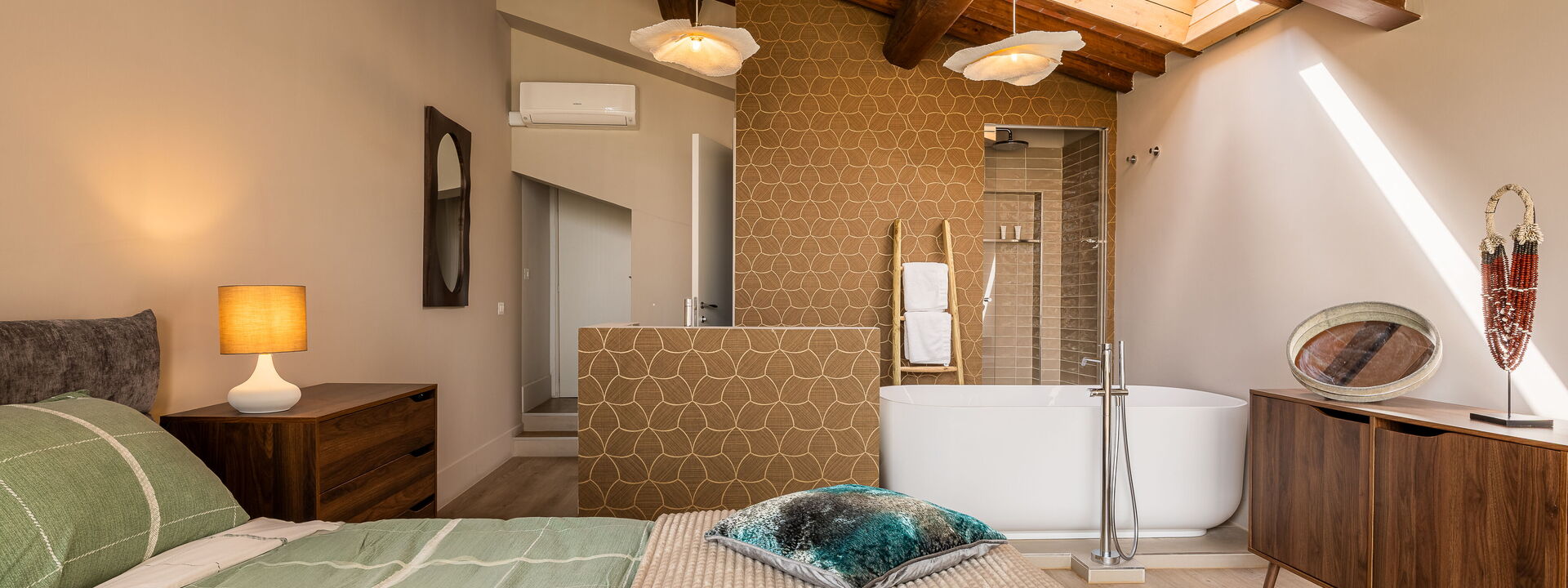 Melaiolo Modern Apartment With Pool, Montaione, Toscana: Autunno, Camera da letto, Estate, Primavera