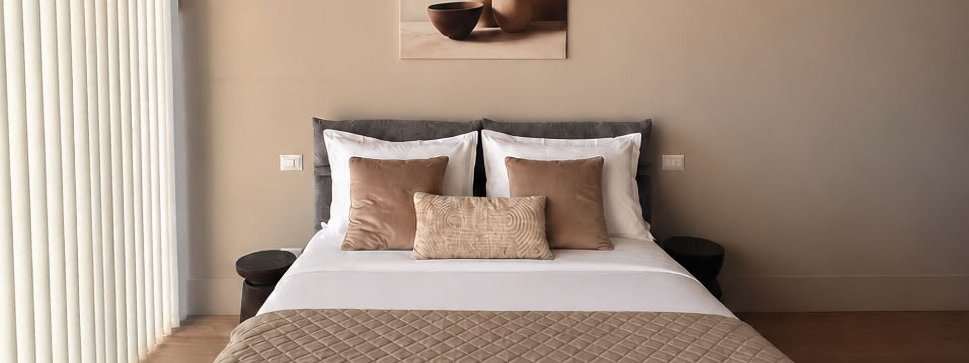 Melaiolo Modern Apartment with Pool, Montaione, Toscana: Autunno, Camera da letto, Estate, Primavera