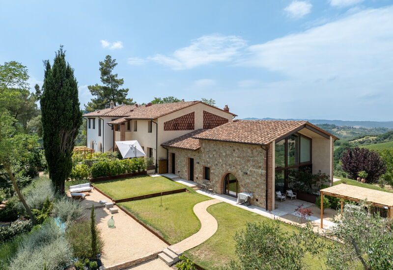 Melaiolo Modern Apartment With Pool, Montaione, Toscana: Automne, Entrée principale, Été, Printemps