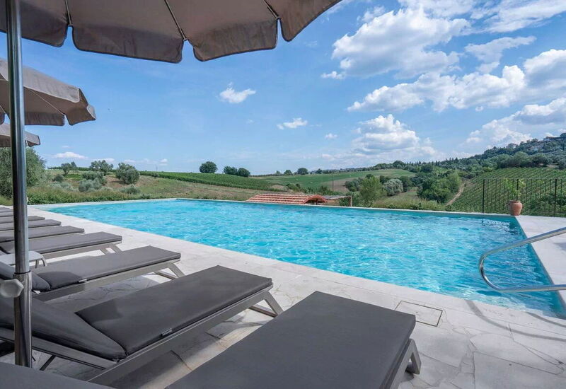 Melaiolo Modern Apartment With Pool, Montaione, Toscana: Automne, bassin, Été, Printemps