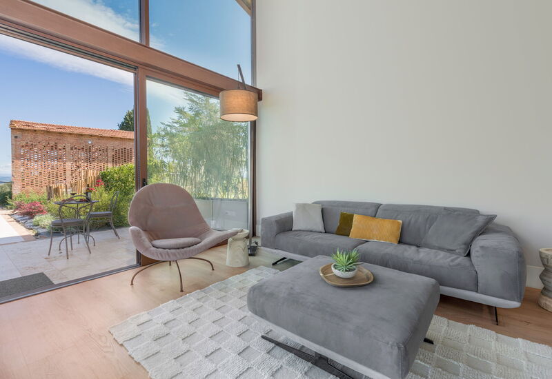 Melaiolo Modern Apartment With Pool, Montaione, Toscana: Automne, Été, Printemps, Salon