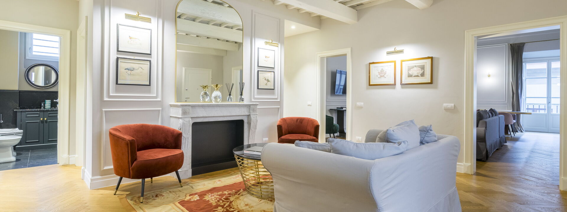 Albizi Penthouse Luxury Apartment In Florence By Palazzo Pazzi Vitali: Frühling, Herbst, Sommer, Winter, Wohnzimmer