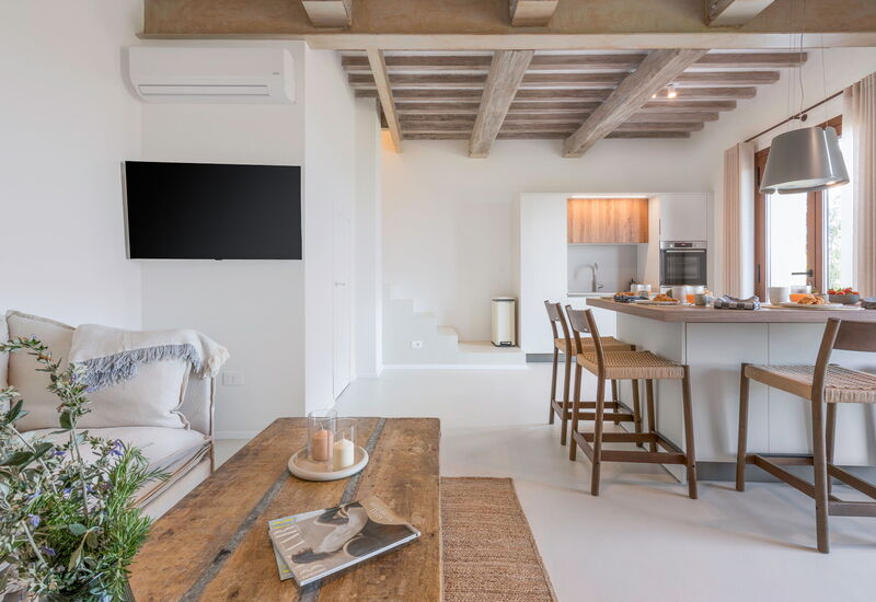 Belmonte Spereto Apartment With Pool, Montaione: Automne, Cuisine, Été, Printemps, Salon