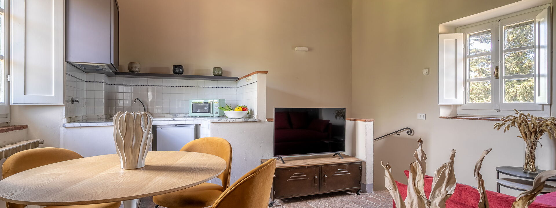 Relais Badia a Passignano - Relais Badia a Passignano - Appartamento Cabernet: Automne, Cuisine, Été, Printemps, Salon