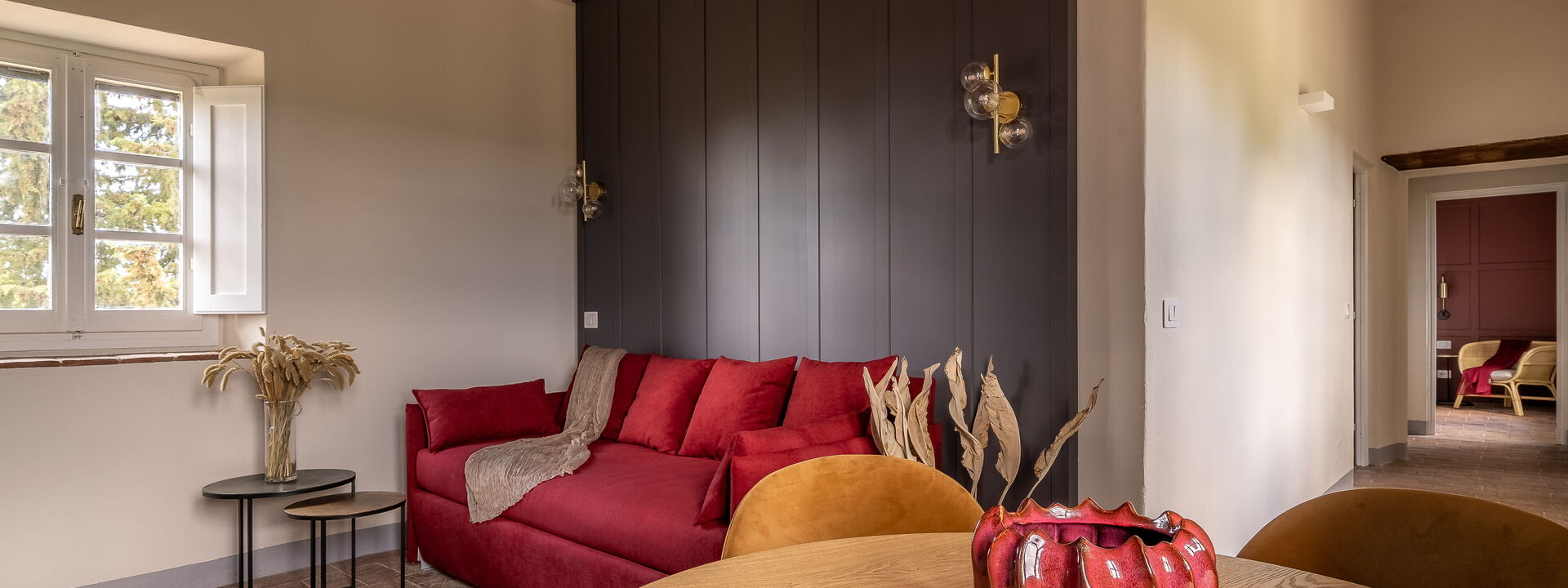 Relais Badia a Passignano - Relais Badia a Passignano - Appartamento Cabernet: Automne, Cuisine, Été, Printemps, Salon