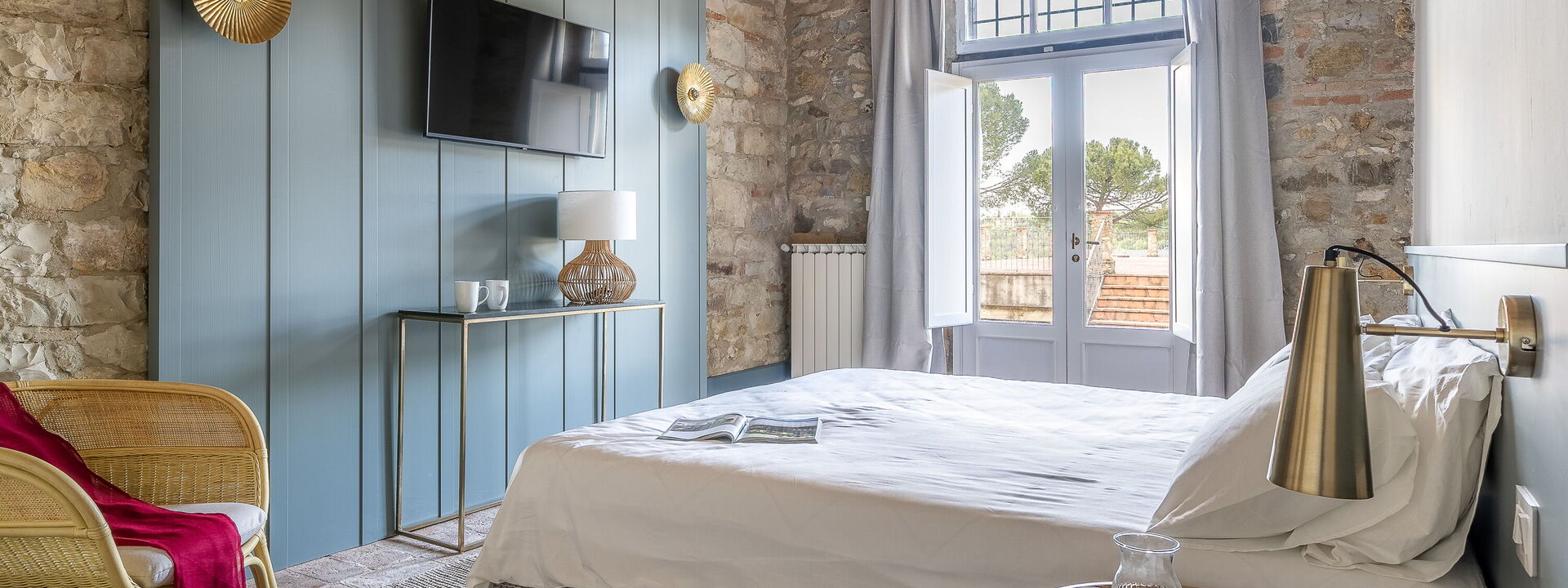 Relais Badia a Passignano - Relais Badia a Passignano - Appartamento Chardonnay: Automne, chambre à coucher, Été, Printemps