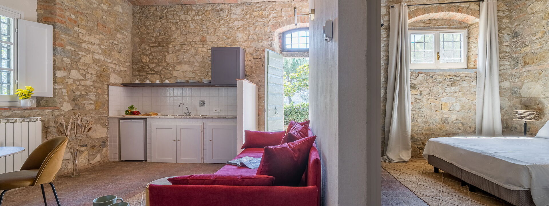 Relais Badia a Passignano - Relais Badia a Passignano - Appartamento Sauvignon: Automne, Cuisine, Été, Printemps, Salon