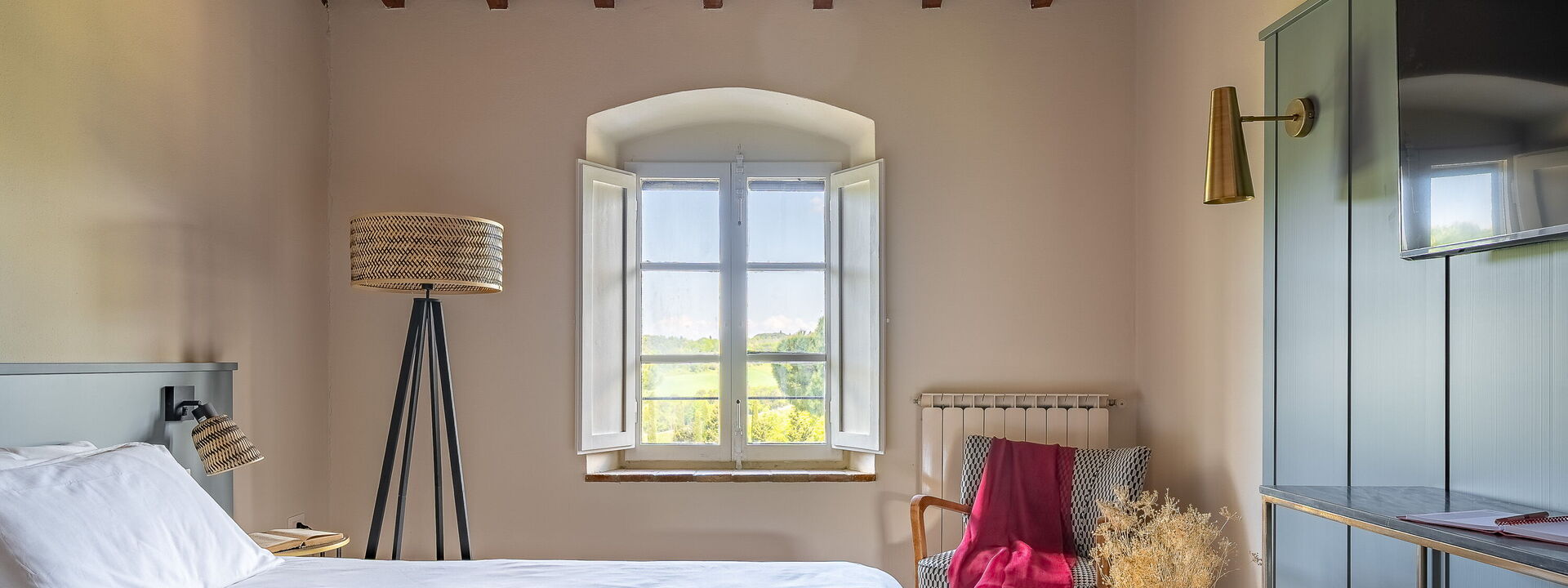 Relais Badia a Passignano - Relais a Badia a Passignano - Appartamento Tempranillo: Automne, chambre à coucher, Été, Printemps