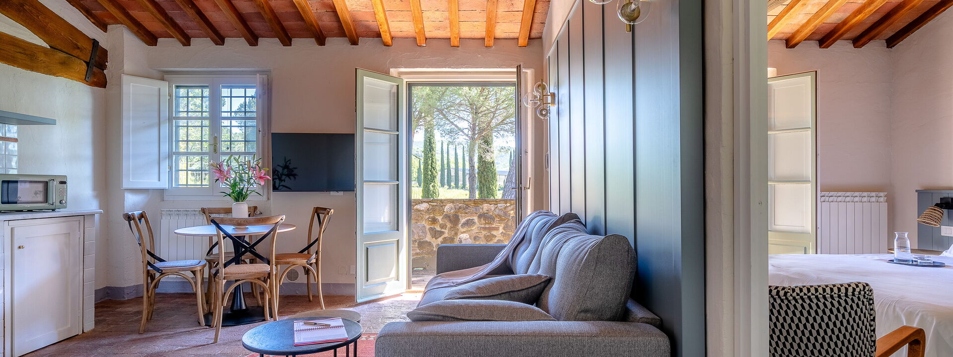 Relais Badia a Passignano - Relais Badia a Passignano - Appartamento Trebbiano: Automne, Cuisine, Été, Printemps, Salon