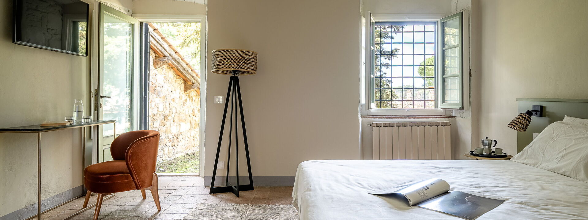 Relais Badia a Passignano - Relais Badia a Passignano - Appartamento Montepulciano: Frühling, Herbst, Schlafzimmer, Sommer