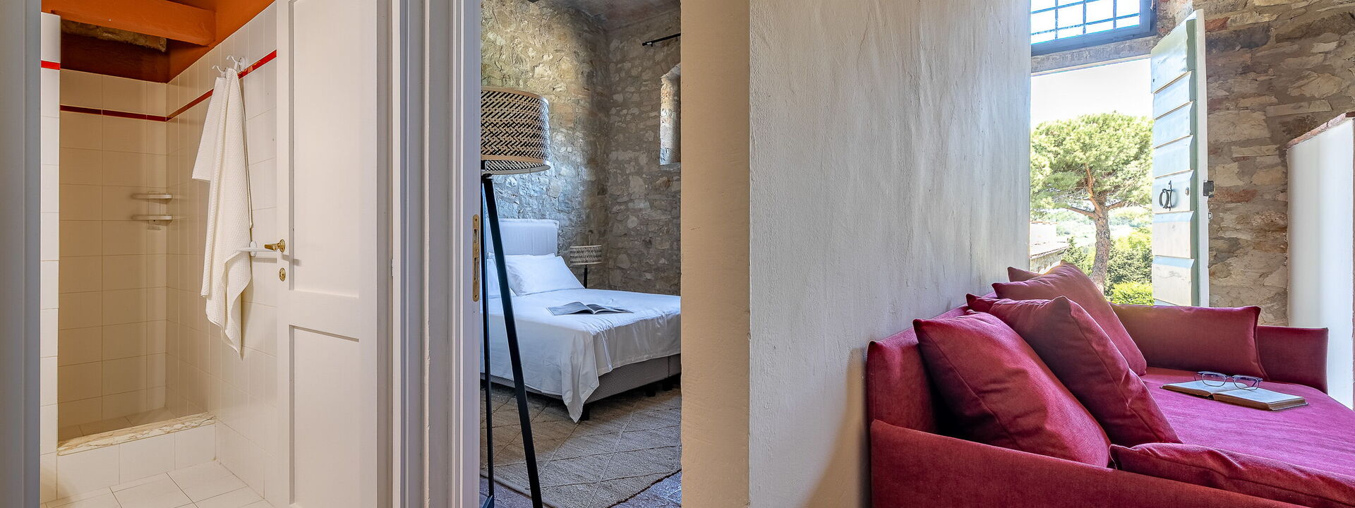 Relais Badia a Passignano - Relais Badia a Passignano - Appartamento Pinot Grigio: Frühling, Herbst, Sommer, Wohnzimmer