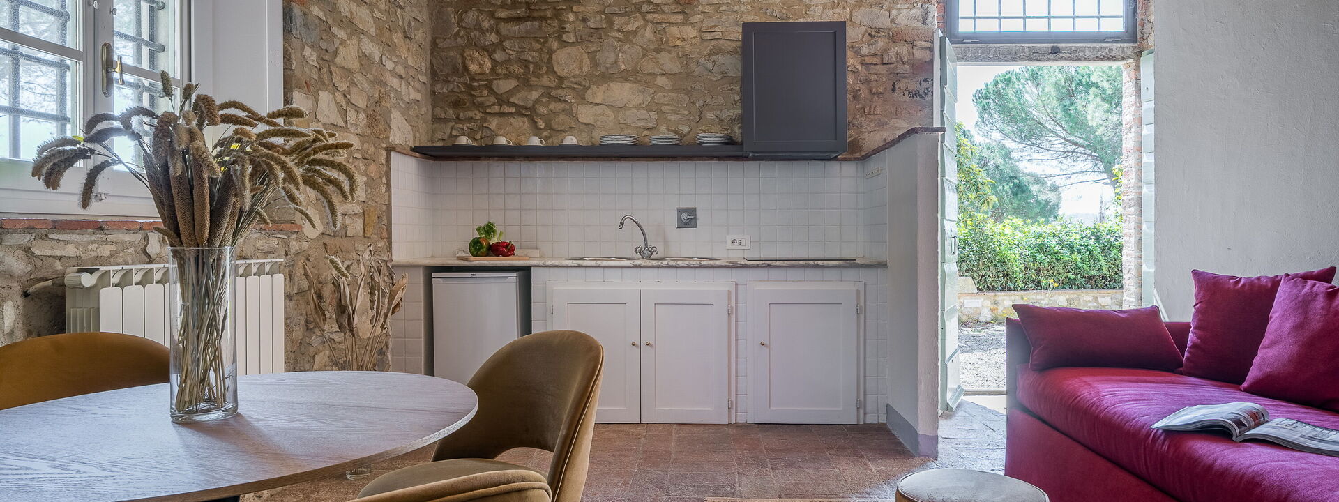 Relais Badia a Passignano - Relais Badia a Passignano - Appartamento Sauvignon: Automne, Cuisine, Été, Printemps, Salon