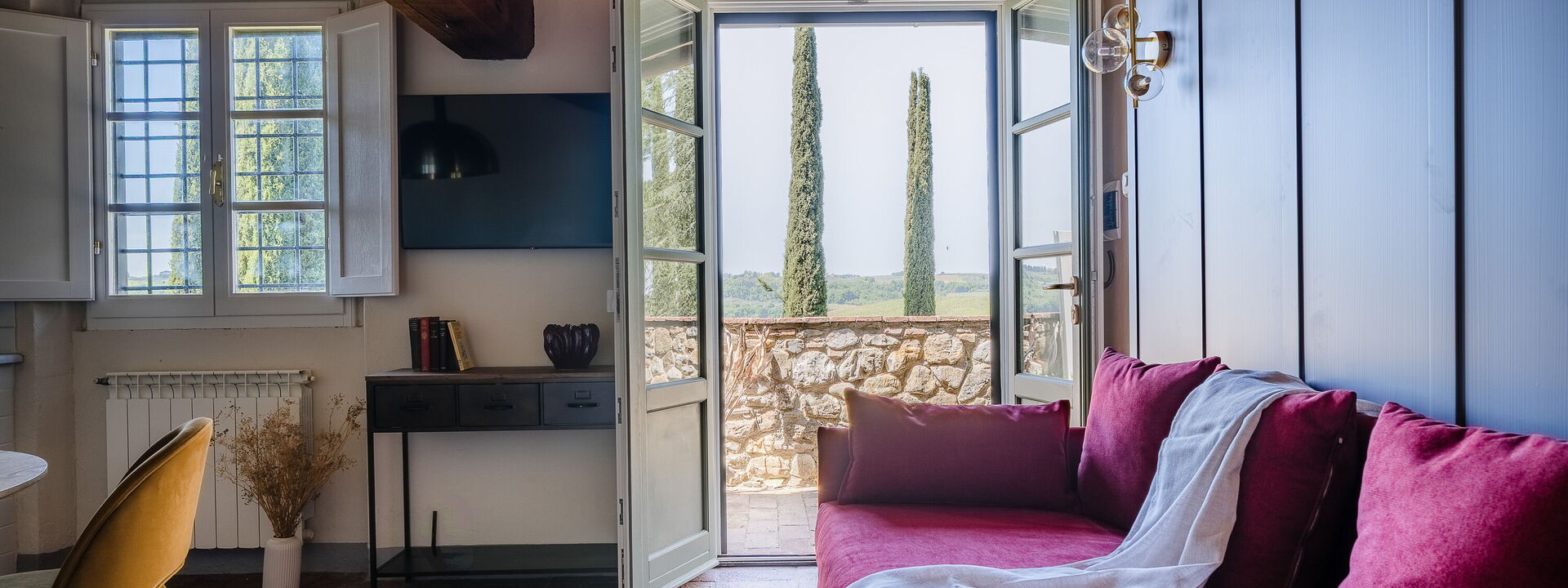 Relais Badia a Passignano - Relais Badia a Passignano - Appartamento Malvasia: Frühling, Herbst, Sommer, Wohnzimmer