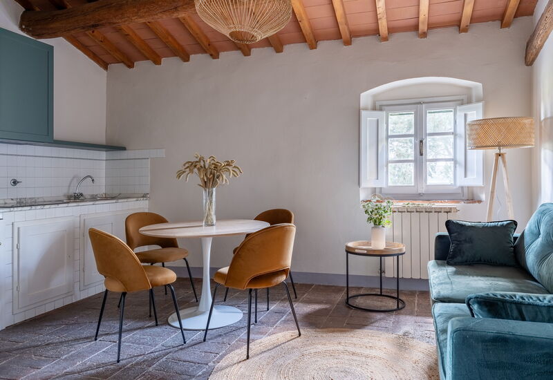 Relais Badia a Passignano - Relais Badia a Passignano - Appartamento Merlot: Automne, Cuisine, Été, Printemps, Salon