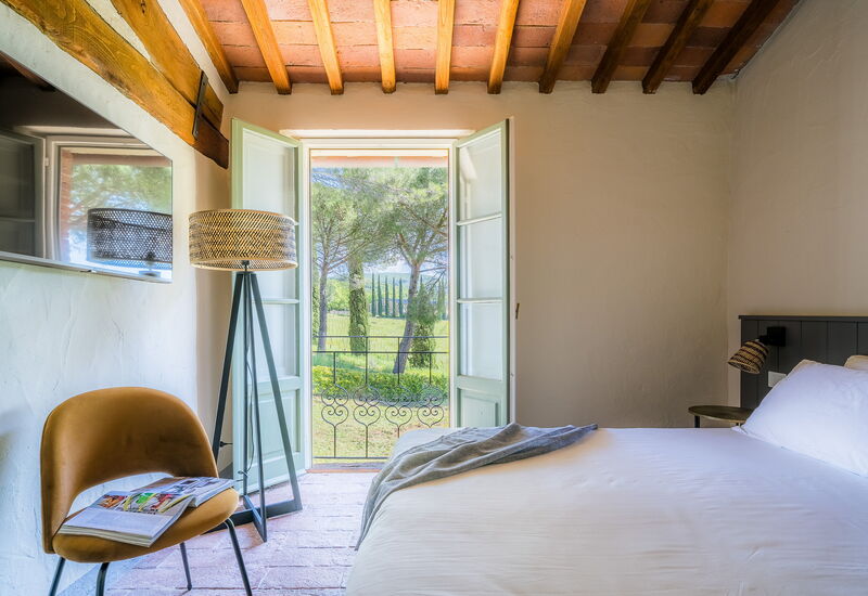 Relais Badia a Passignano - Relais Badia a Passignano - Appartamento Malvasia: Automne, chambre à coucher, Été, Printemps