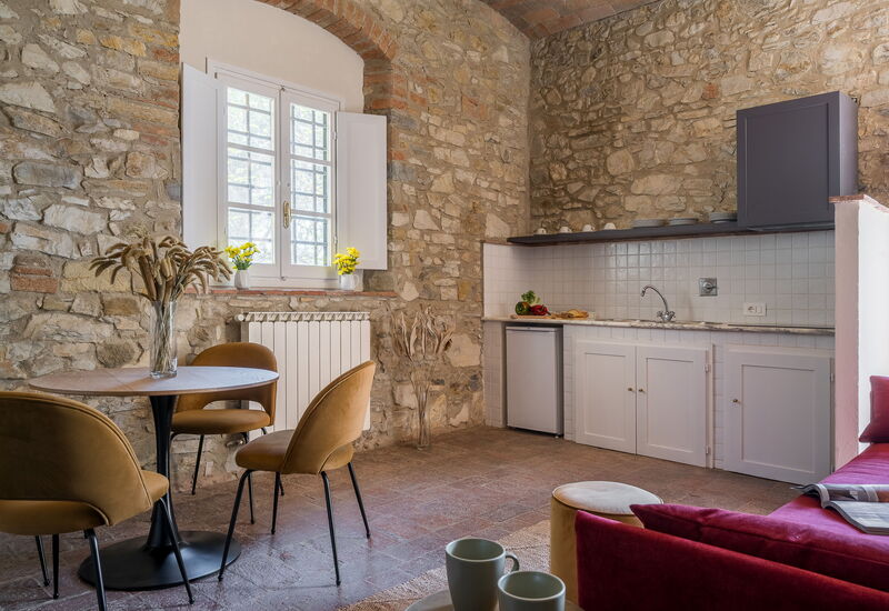 Relais Badia a Passignano - Relais Badia a Passignano - Appartamento Sauvignon: Automne, Cuisine, Été, Printemps, Salon