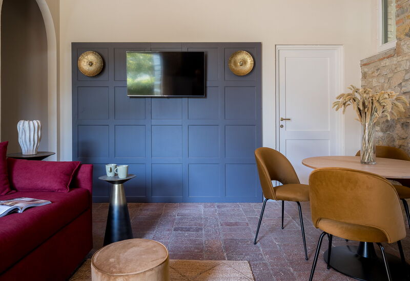 Relais Badia a Passignano - Relais Badia a Passignano - Appartamento Sauvignon: Automne, Cuisine, Été, Printemps, Salon