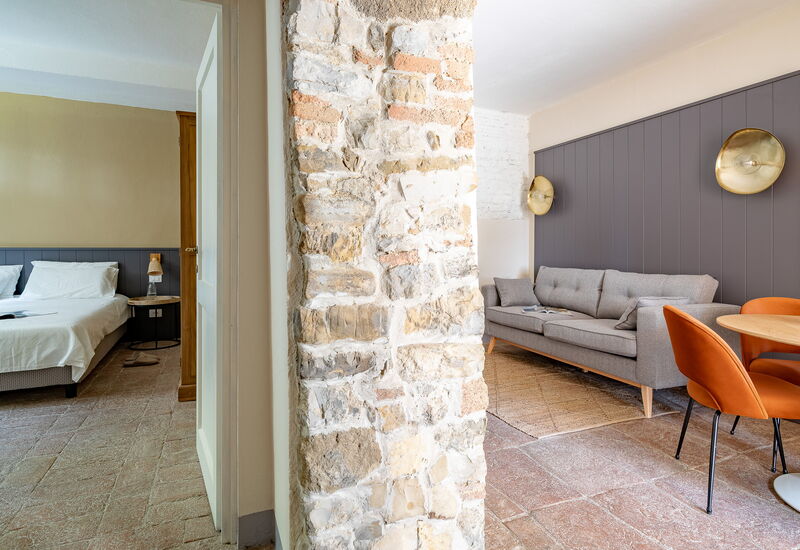 Relais Badia a Passignano - Relais Badia a Passignano - Appartamento Nebbiolo: Automne, chambre à coucher, Été, Printemps