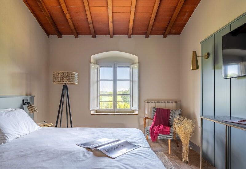 Relais Badia a Passignano - Relais a Badia a Passignano - Appartamento Tempranillo: Automne, chambre à coucher, Été, Printemps