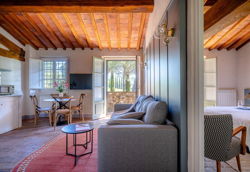 Relais Badia a Passignano - Relais Badia a Passignano - Appartamento Trebbiano: Automne, Cuisine, Été, Printemps, Salon