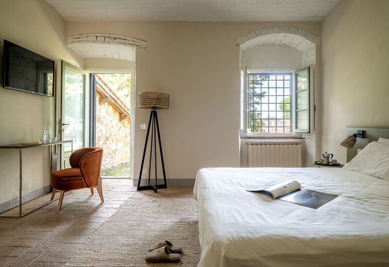 Relais Badia a Passignano - Relais Badia a Passignano - Appartamento Montepulciano: Automne, chambre à coucher, Été, Printemps