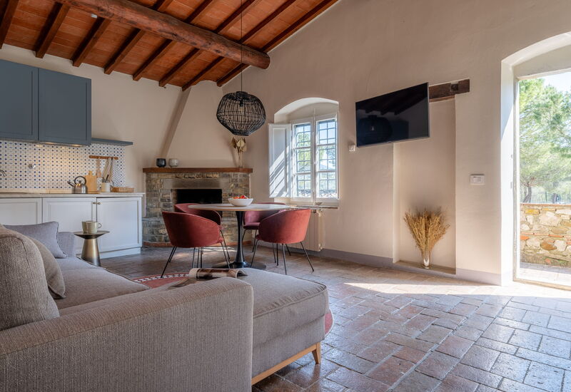 Relais Badia a Passignano - Relais Badia a Passignano - Appartamento Garnacha: Automne, Cuisine, Été, Printemps, Salon