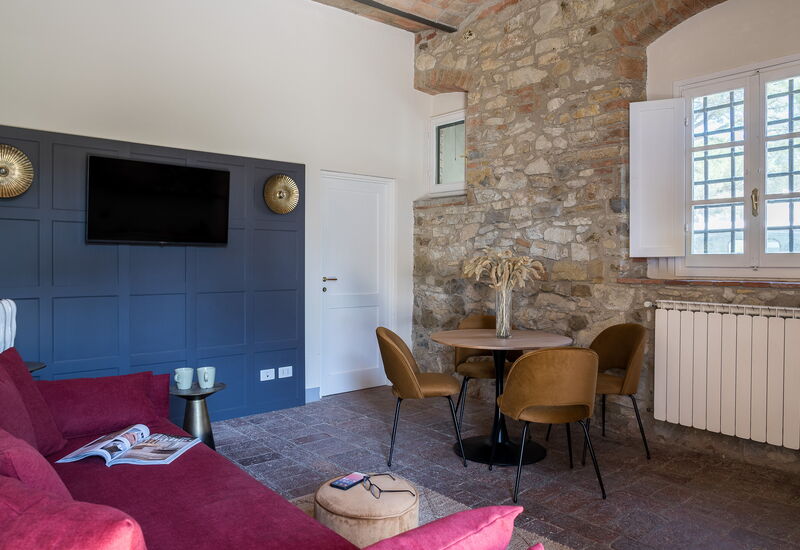 Relais Badia a Passignano - Relais Badia a Passignano - Appartamento Sauvignon: Automne, Cuisine, Été, Printemps, Salon