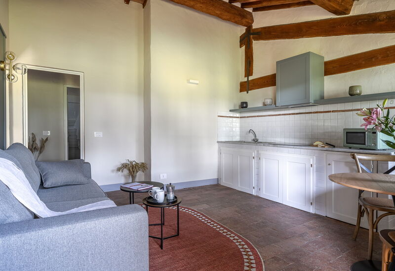 Relais Badia a Passignano - Relais Badia a Passignano - Appartamento Trebbiano: Automne, Cuisine, Été, Printemps, Salon