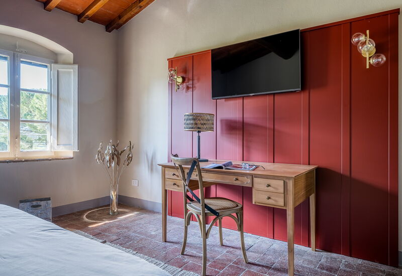 Relais Badia a Passignano - Relais Badia a Passignano - Appartamento Garnacha: Automne, chambre à coucher, Été, Printemps