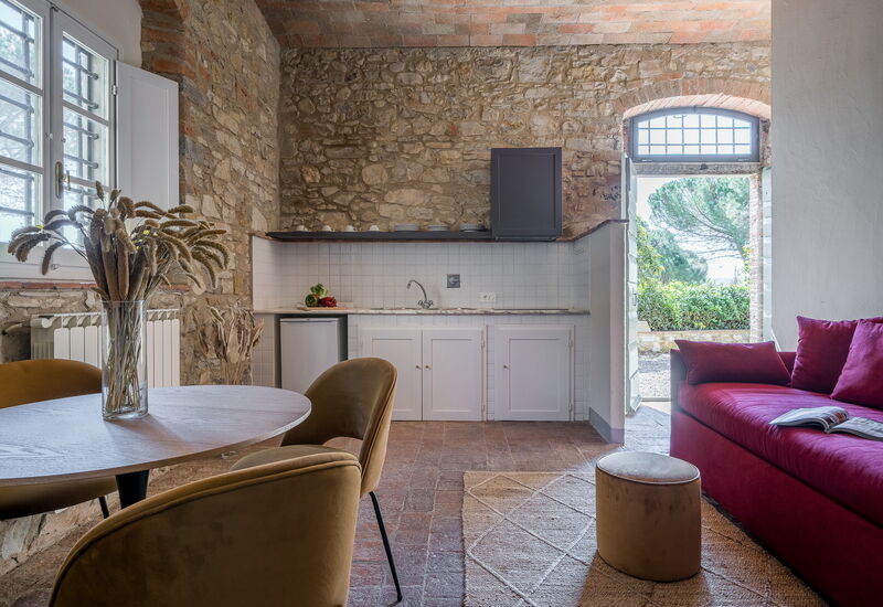 Relais Badia a Passignano - Relais Badia a Passignano - Appartamento Sauvignon: Automne, Cuisine, Été, Printemps, Salon