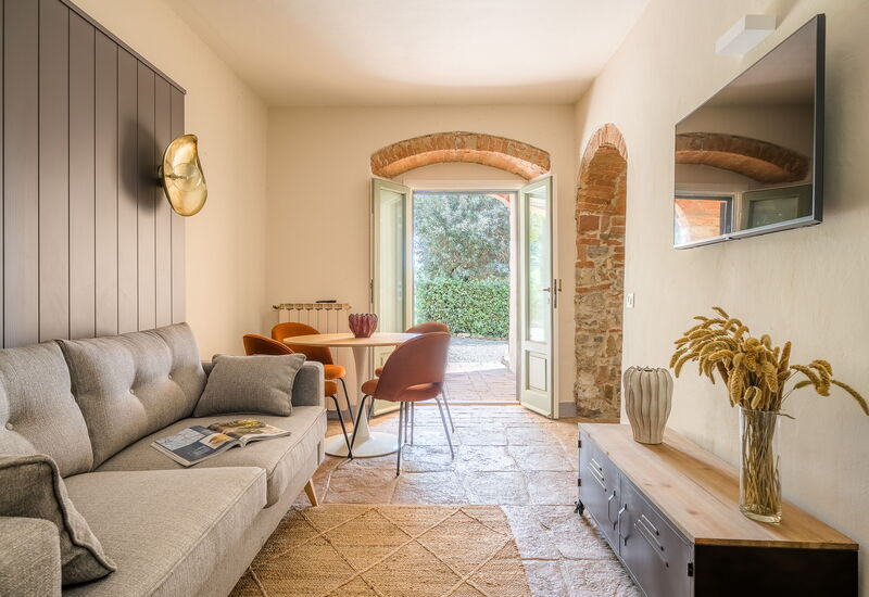 Relais Badia a Passignano - Relais Badia a Passignano - Appartamento Nebbiolo: Automne, Été, Printemps, Salon