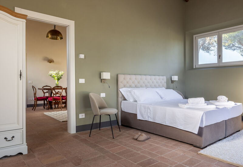 Relais Badia a Passignano - Cottage Brunello di Relais Badia a Passignano: Automne, chambre à coucher, Été, Printemps