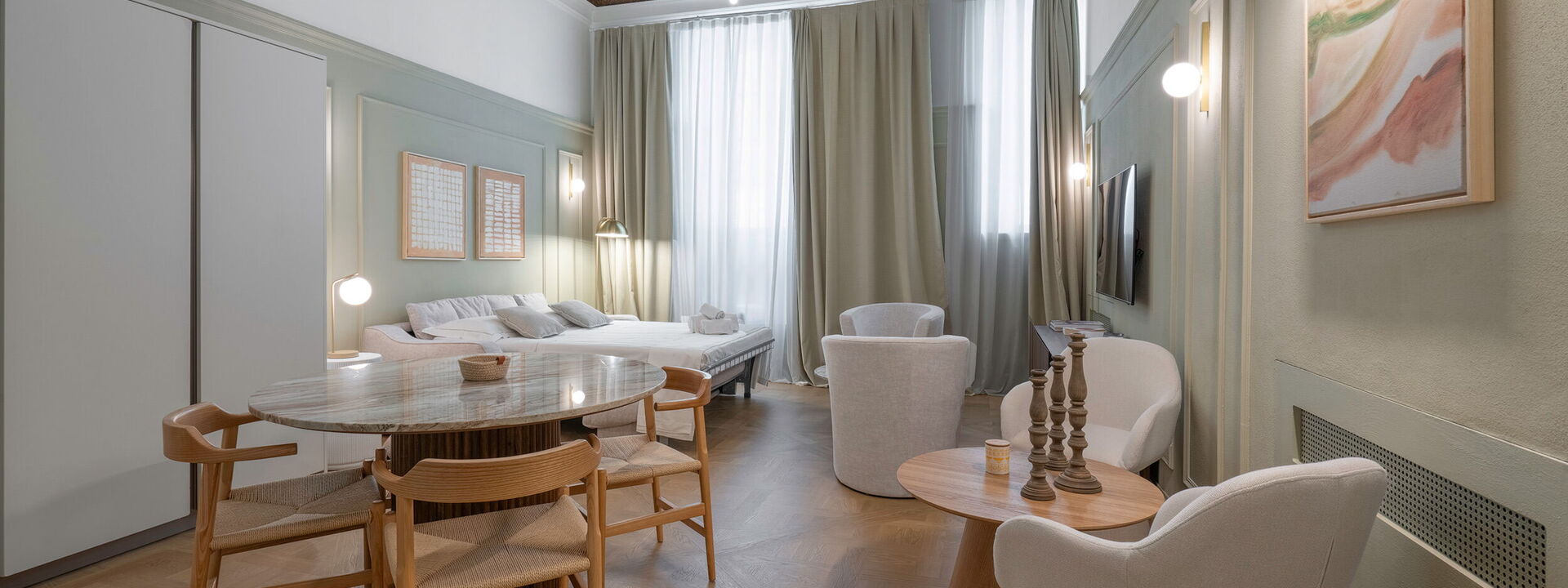 Elegant Apartments Near The Duomo - Deservi Elegant Apt. Donatello: Frühling, Herbst, Küche, Sommer, Winter, Wohnzimmer