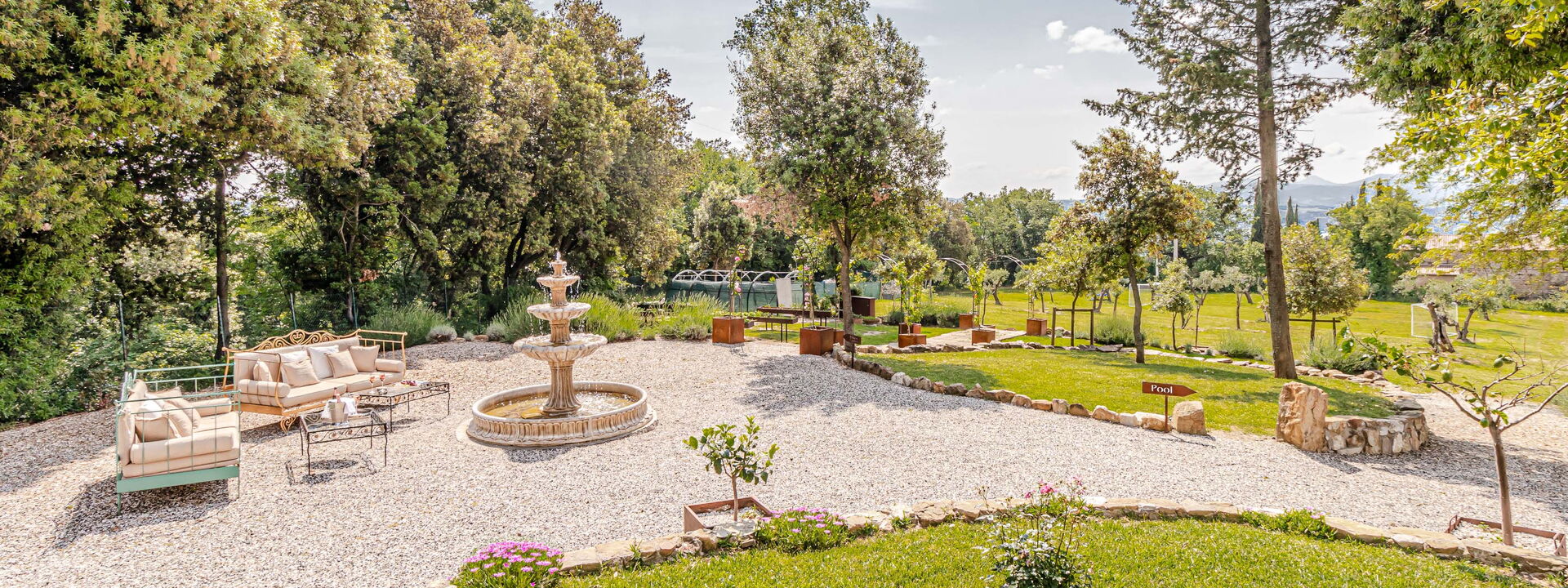 Villa la Cerbaina: Esterni, Giardino