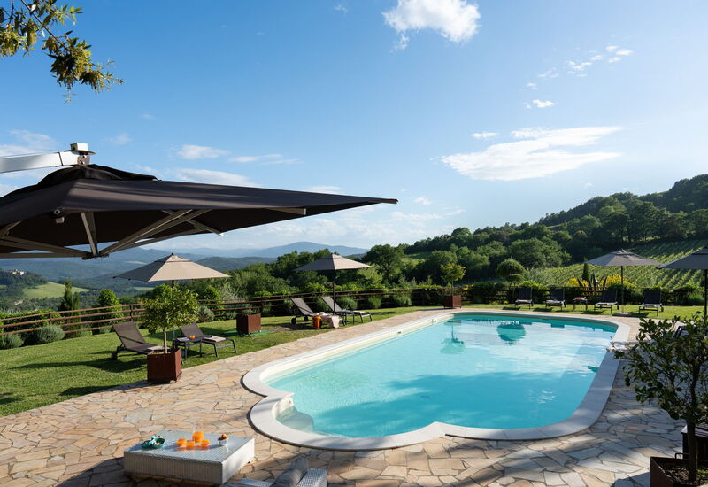 Villa la Cerbaina: Ansichten, Außen, Schwimmbad