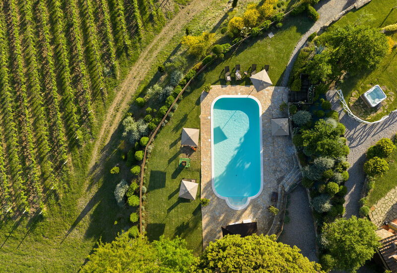 Villa la Cerbaina: Außen, Schwimmbad