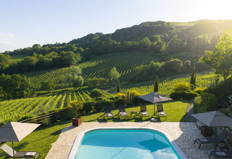 Villa la Cerbaina: Ansichten, Außen, Schwimmbad