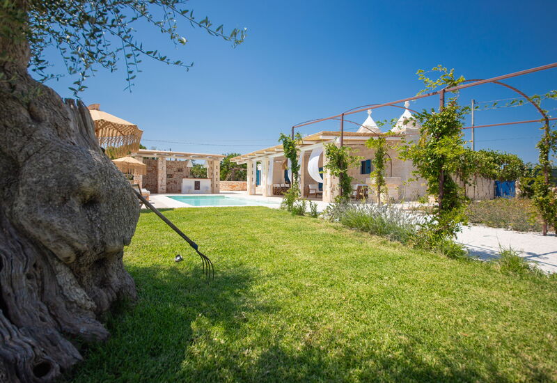Trulli Valle D'Itria - Martina Franca: Außen, Balkon / Terrasse / Patio, Draussen, Frühling, Garten, Herbst, Schwimmbad, Sommer, Winter