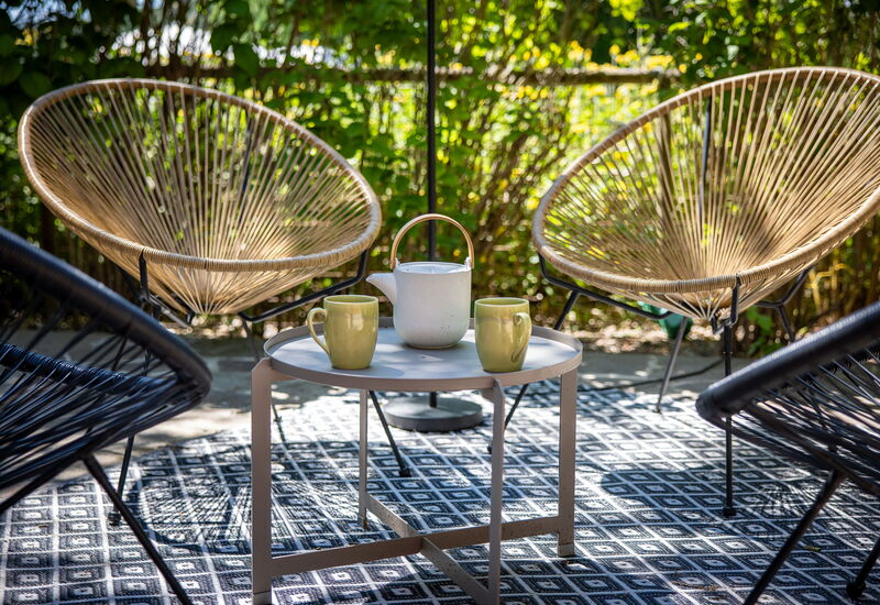 Villa Santa Barbara: Automne, Balcon / Terrasse / Patio, bassin, Été, Jardin, Printemps