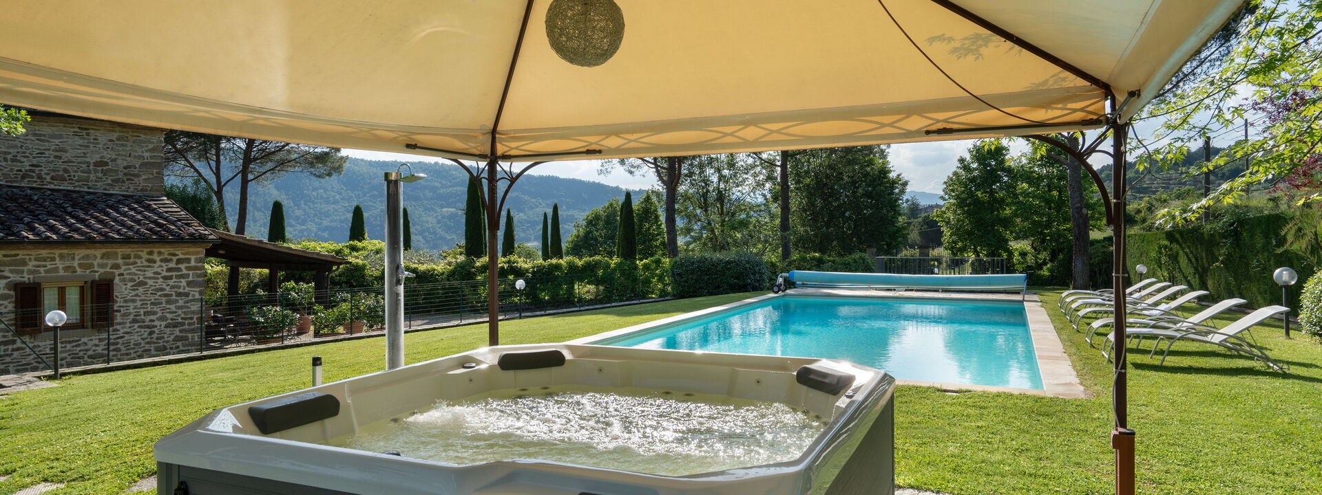 Il Mulino Di Vogognano - Subbiano, Private Pool, Jacuzzi, Wifi, Tuscany: Amenities, Autumn, Building Exterior, Garden, Hot Tub, Pool, Spring, Summer