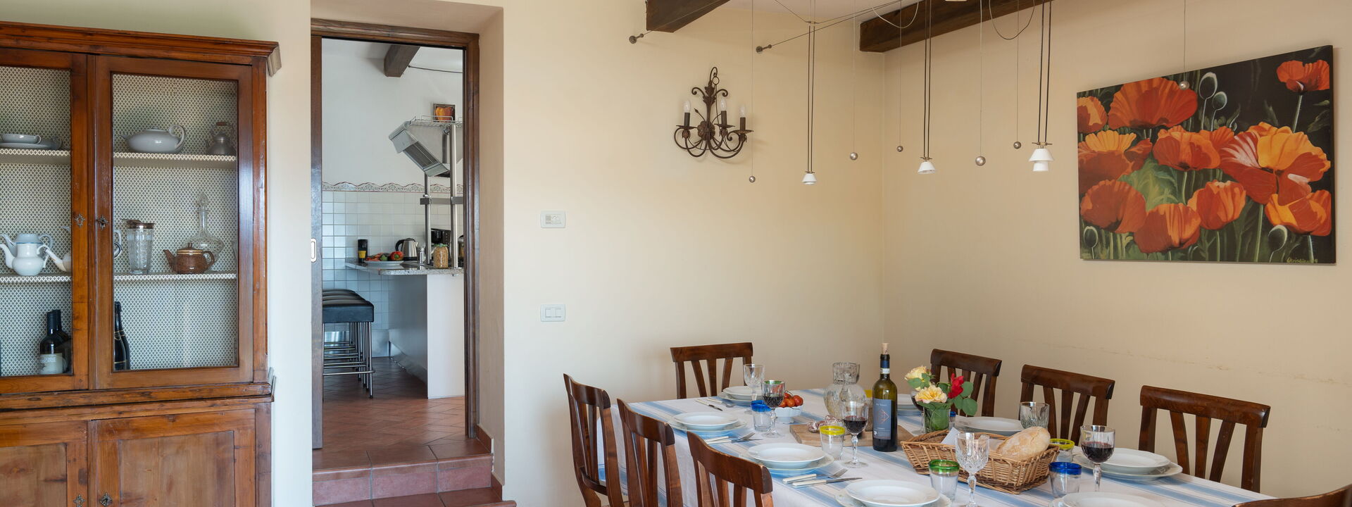 Villa Olivi - Subbiano, Toscana, Pool And Nature: Amenities, Autumn, Dining Room, Room Detail, Spring, Summer
