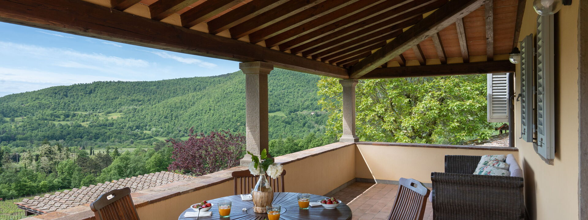 Villa Castelluccio - Arezzo, Toscana: Autumn, Balcony / Terrace / Patio, Spring, Summer