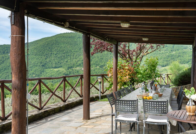 Villa Castelluccio - Arezzo, Toscana: Außen, Frühling, Garten, Herbst, Sommer